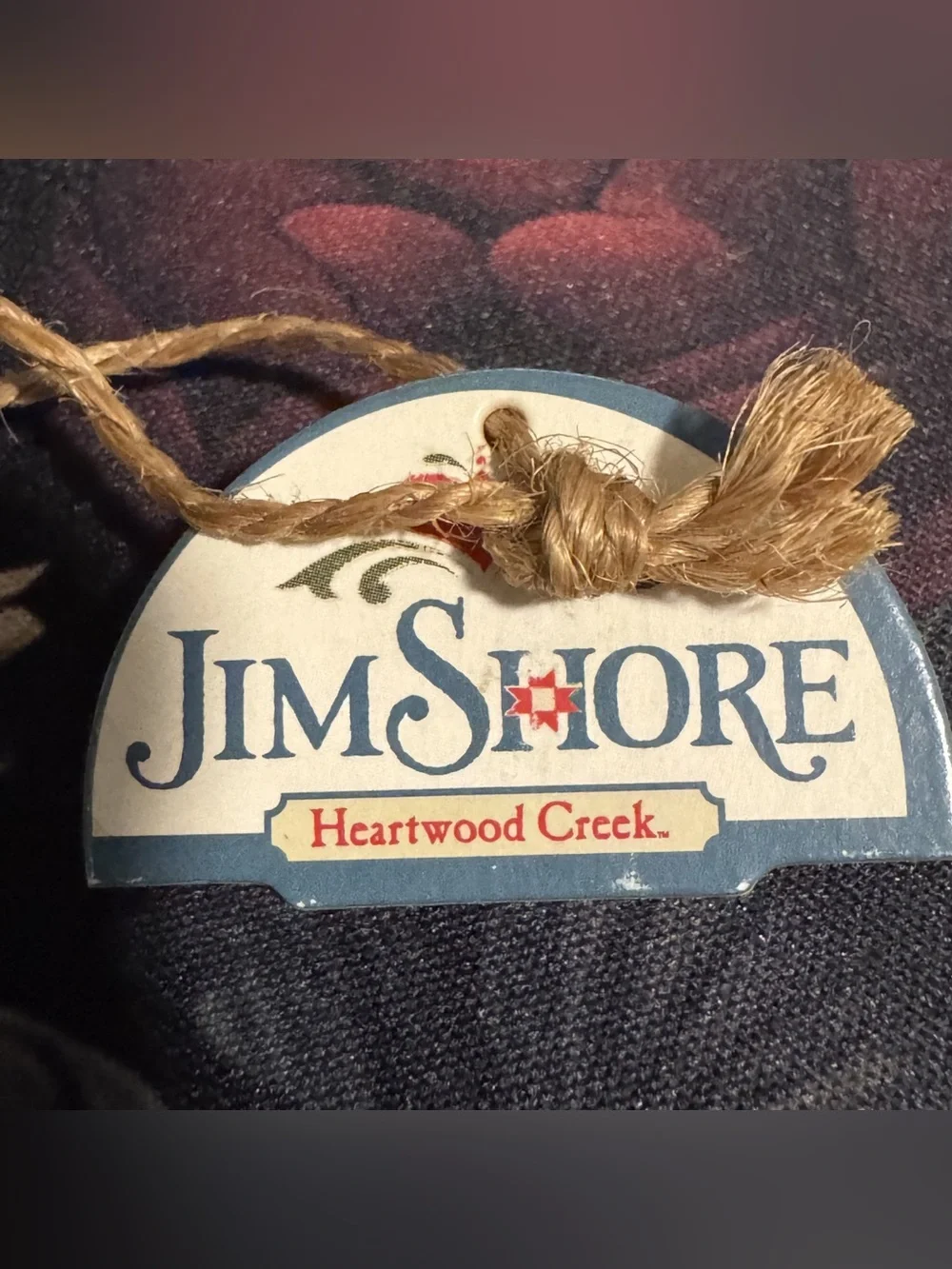 Vintage Jim Shore‎ Hand Painted Santa Riding Reindeer Christmas Ornament
